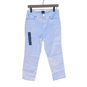 NWT J. Crew The Essential Straight Jean, White, Sz 28 Petite